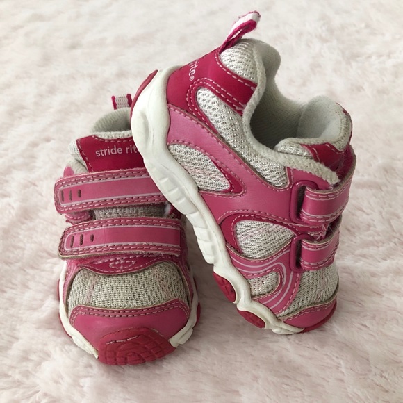 Stride Rite Baby Girl NMS Keegan H&L Pink Sneakers - Picture 4 of 8